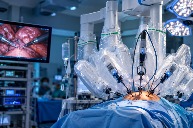 Robotic Cancer Surgery illustration