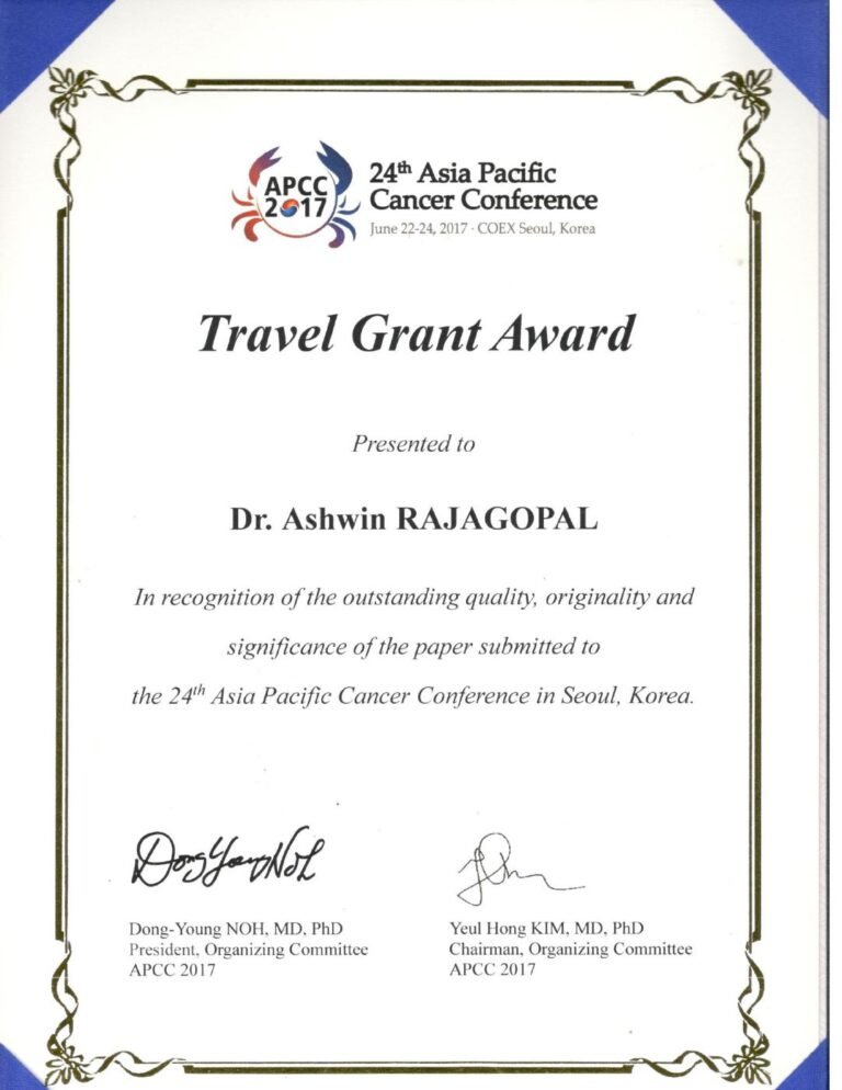 Asia Pacific Cancer Congress Travel Award — Asia Pacific Cancer Congress