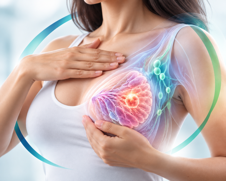 Breast cancer care illustration