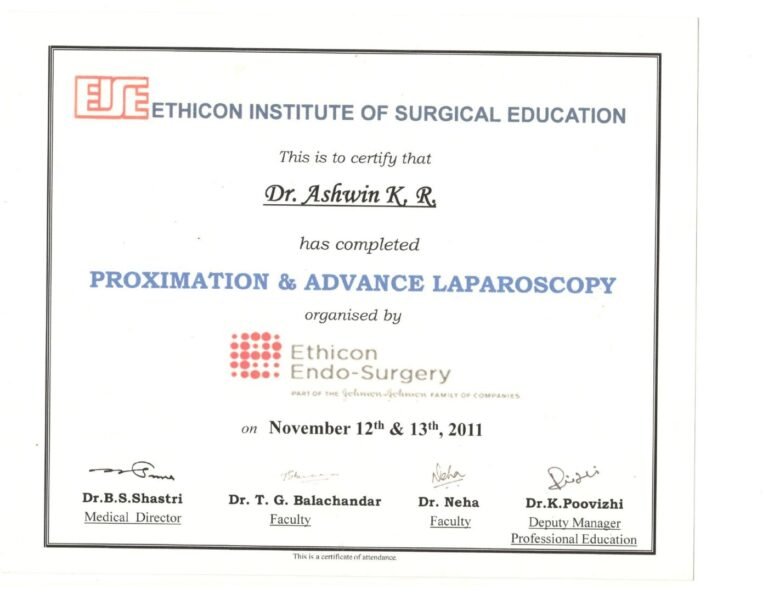 Ethicon Laparoscopic Training — Minimal access surgery