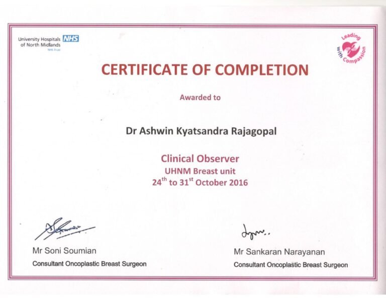 Breast Fellowship — Stoke-on-Trent, United Kingdom
