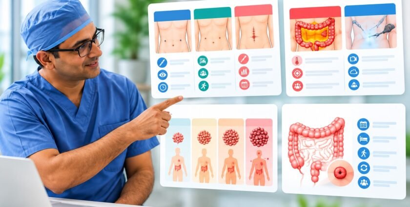 Dr Ashwin K R explaining cancer infographics and visual guides